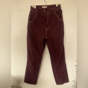 Pacsun burgundy cargo jeans